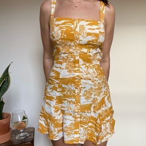 Reformation Yellow Mini Dress